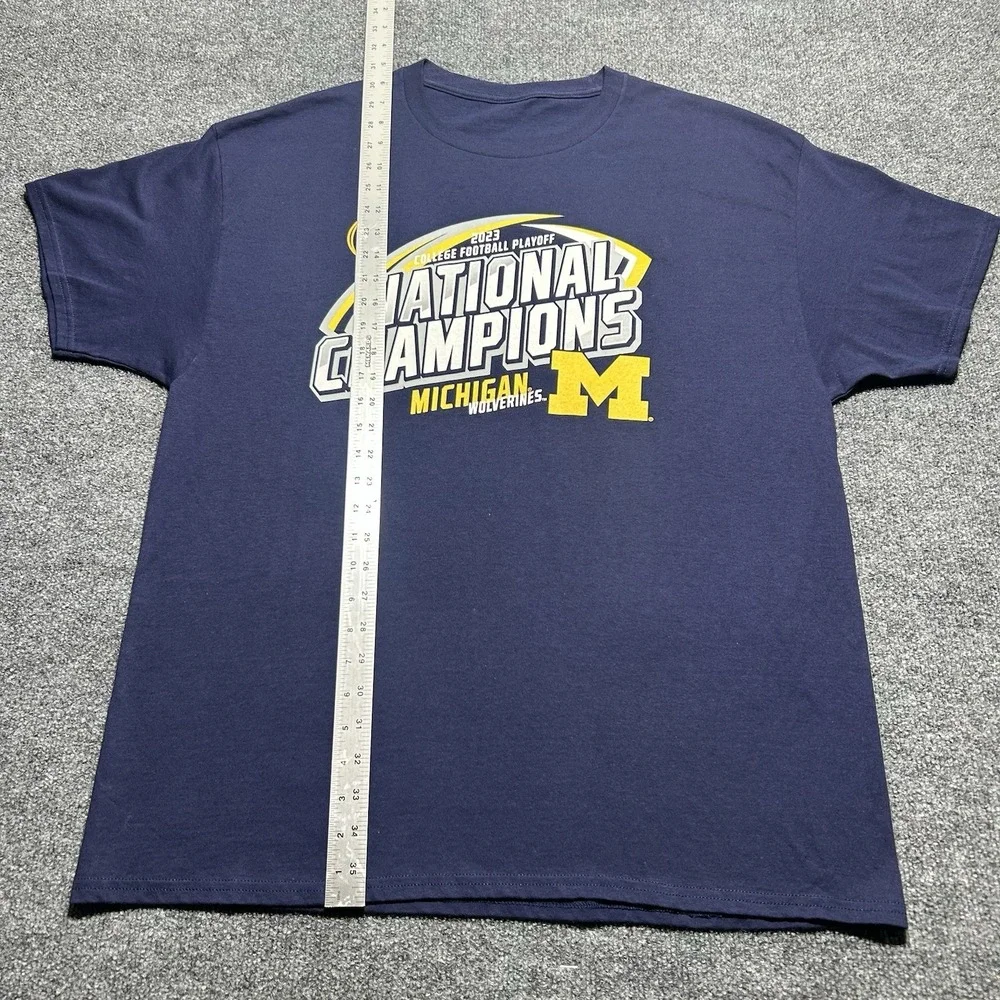 National Champions Michigan Wolverines 2023 College Football T-Shirt Size Large